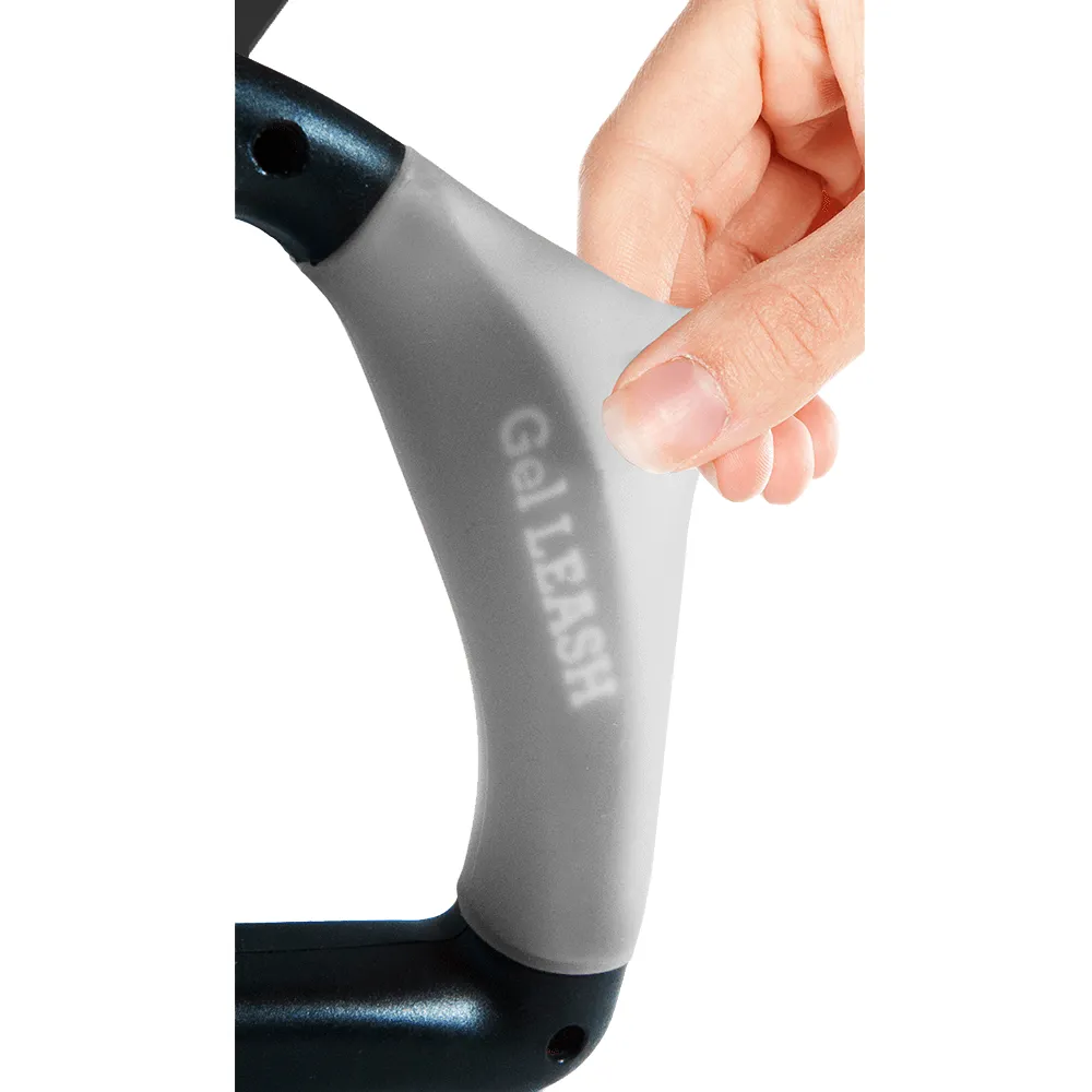 Wigzi Retractable Tape Gel Handle Leash Black