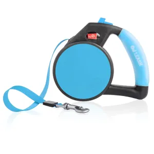 Wigzi Retractable Tape Gel Handle Leash Blue