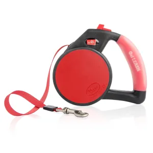 Wigzi Retractable Tape Gel Handle Leash Red