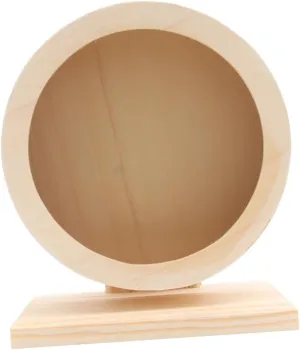 Wooden Non-Run Exercise Wheel for Hamsters Hedgehogs Small Pets Pet Exercise Toy S Durable Run Disc for Pet Playtime and Activity